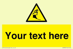 Custom warning kite flying near powerlines